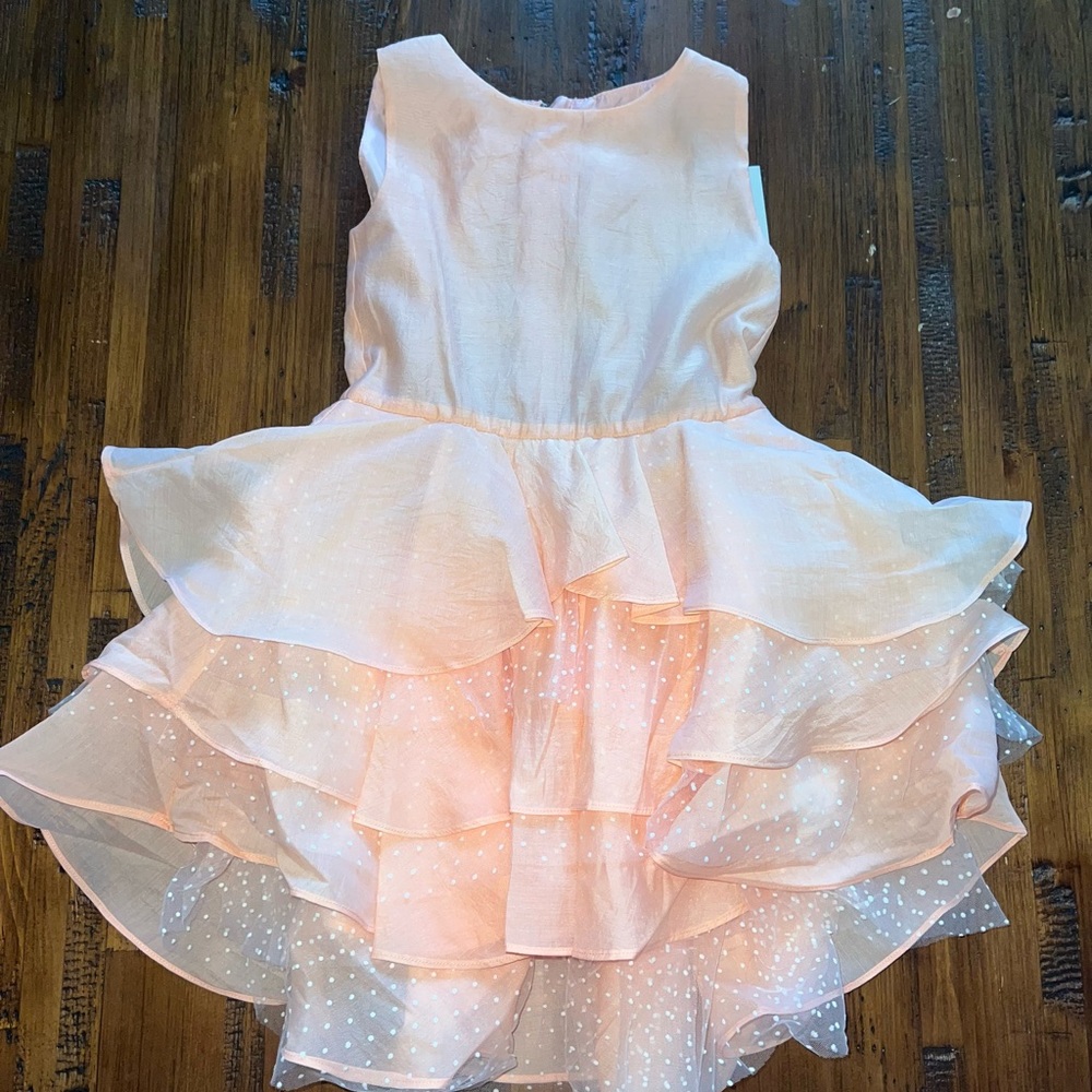 Deux par Deux Peach Ruffle Dress